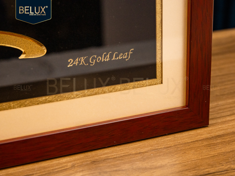 Tranh Chữ Tri Ân Dát Vàng 24k